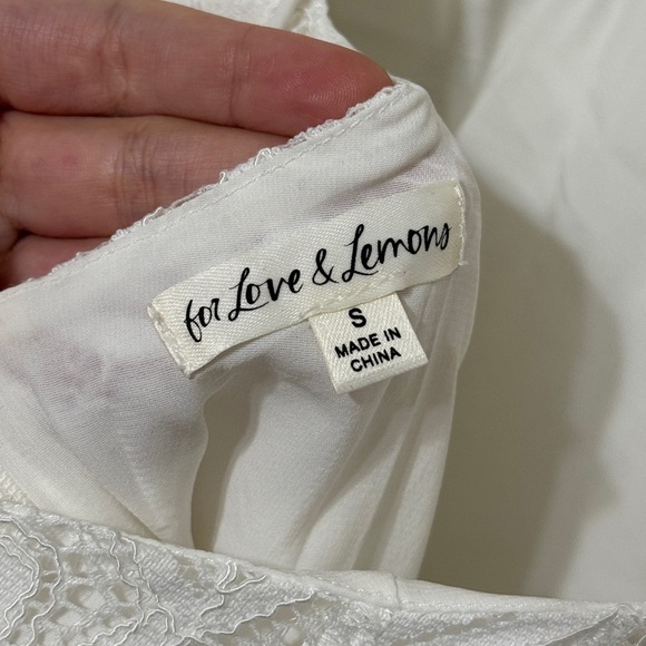 NEW For Love & Lemons Maureen Dress Size Small Mini Floral White Bridal NWOT - Picture 4 of 12